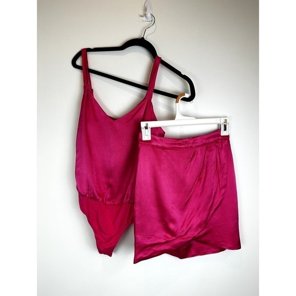 NWOT 4Si3nna Pink Syla Bodysuit and matching Skirt both XS - Picture 1 of 8
